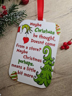 The Grinch extra large bauble sign - christmas plaque - xmas decoration - decor - gift - present - festive - cute decor -