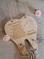 personalised Tooth fairy, Childs lost tooth, Coin, Tooth pouch, lovely keepsake, great gift for baby shower, christening, birth day!