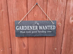 Funny garden decoration - engraved onto high quality Welsh slate - great gift for garden lover - Gardening - flowers - rockery - yard art