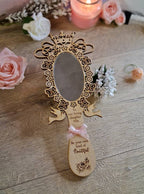 Beautiful personalised Princess hand mirror - makeup mirror - little girls - daughter - granddaughter - crown - tiara - castle - birthday