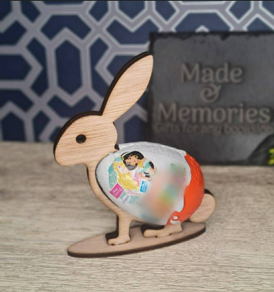 Personalised Novelty Bunny egg holder! Great Easter Gift! Funny, Kids, Child, Stand, Valentines day, birthday present