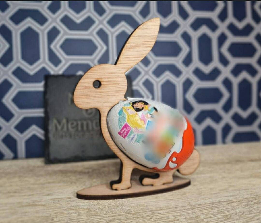 Personalised Novelty Bunny egg holder! Great Easter Gift! Funny, Kids, Child, Stand, Valentines day, birthday present