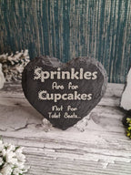 Funny bathroom decoration - engraved onto high quality Welsh slate - home decor - bathroom -toilet - heart - first home