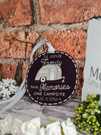 Personalised hanging bauble ornament - Caravan - Camping - Motorhome - RV - Holidays - Family - Love - Memories - Forever