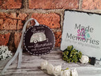 Personalised hanging bauble ornament - Caravan - Camping - Motorhome - RV - Holidays - Family - Love - Memories - Forever