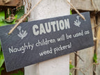 Funny garden decoration - engraved onto high quality Welsh slate - great gift for garden lover - Gardening - flowers - rockery - yard art