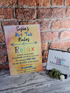 Personalised Hot tub rules sign! Wood - garden decoration - Spa - jacuzzi - home bar decor - summer - funny - gift - Pool - Home bar - Deck
