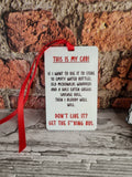Novelty hanging ornament for car - van - camper - New driver - birthday - gift - present - fathers day - bespoke - unique - funny - prank