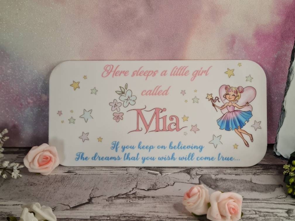 Personalised Magical Fairy bedroom door sign - Little girl - princess- fairytale - pink - decor - decoration - play room - print