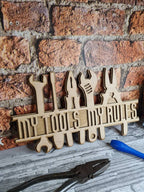 My tools my rules sign - Perfect gift for dad - grandad - husband - fiancee - boyfriend - birthday present - garage - workshop - man cave