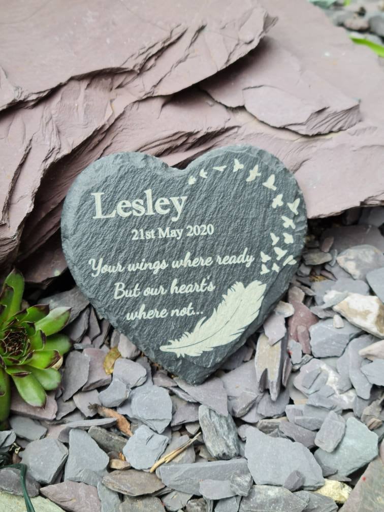 personalised memorial grave marker, memorial slate, indoor or outdoor, remembering your loved ones, Dad, Mum, Aunty, Uncle, Grandma, grandad