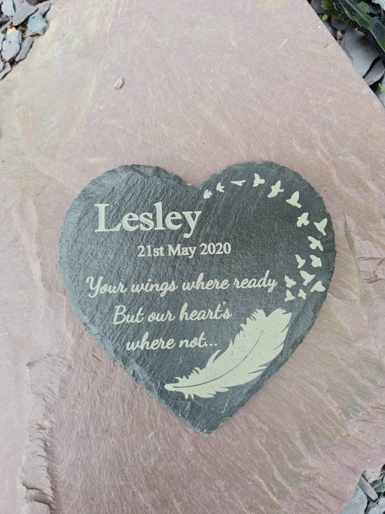 personalised memorial grave marker, memorial slate, indoor or outdoor, remembering your loved ones, Dad, Mum, Aunty, Uncle, Grandma, grandad