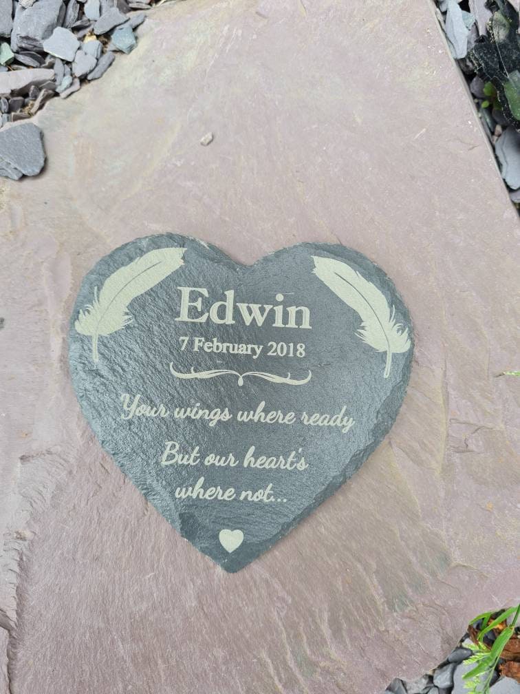 personalised memorial grave marker, memorial slate, indoor or outdoor, remembering your loved ones, Dad, Mum, Aunty, Uncle, Grandma, grandad