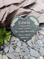 personalised memorial grave marker, memorial slate, indoor or outdoor, remembering your loved ones, Dad, Mum, Aunty, Uncle, Grandma, grandad