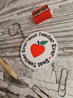Teacher keyring - acrylic print key chain - thank your teacher - gift from child - end of term - unique, bespoke gift - beautiful item