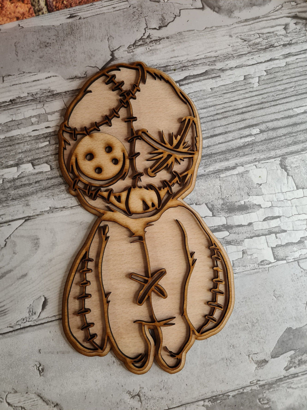Voodoo doll wooden plaque - Ouija board - Fun - Display -Halloween decoration - decor - gift - present - Gothic - craft - paint yourself