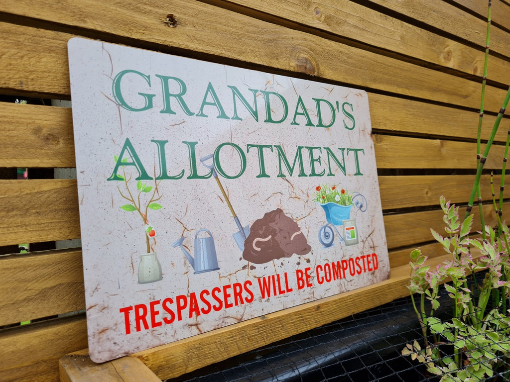 Funny personalised novelty wooden sign - Garden - Allotment - Shed - Perfect gift for dad - grandad - husband - Grandma - birthday present
