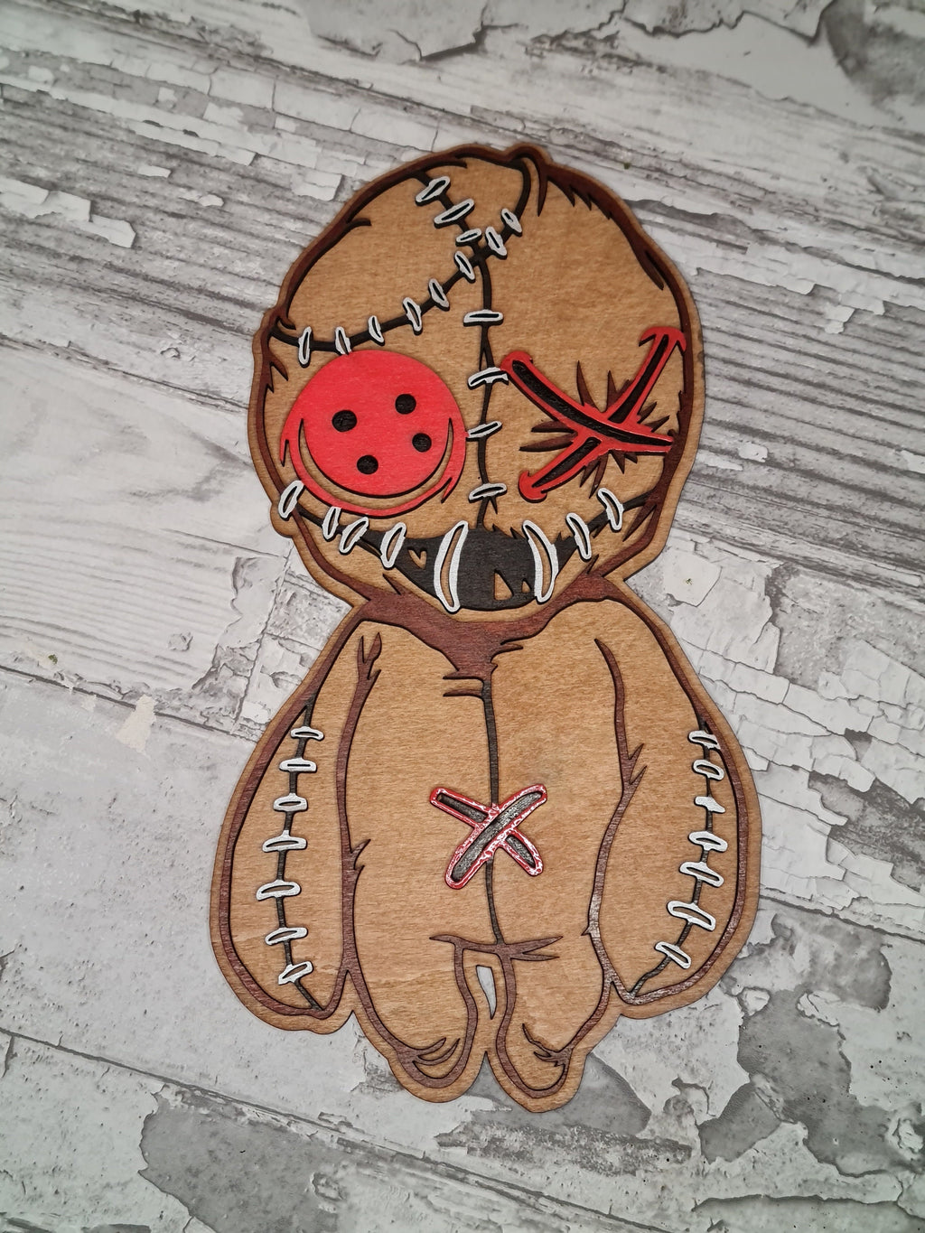 Voodoo doll wooden plaque - Ouija board - Fun - Display -Halloween decoration - decor - gift - present - Gothic - craft - paint yourself