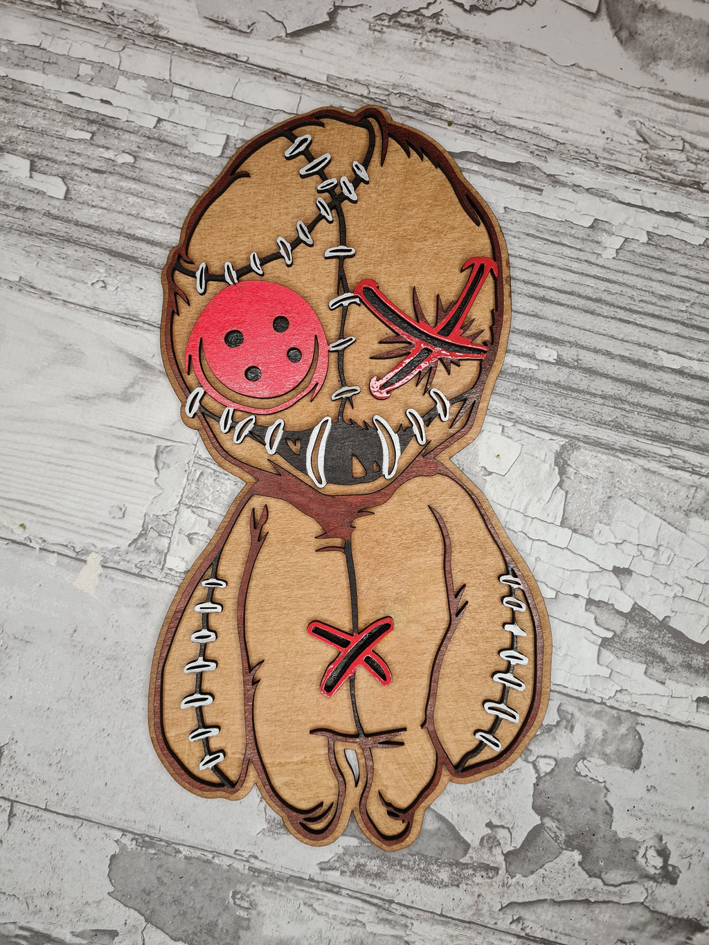 Voodoo doll wooden plaque - Ouija board - Fun - Display -Halloween decoration - decor - gift - present - Gothic - craft - paint yourself