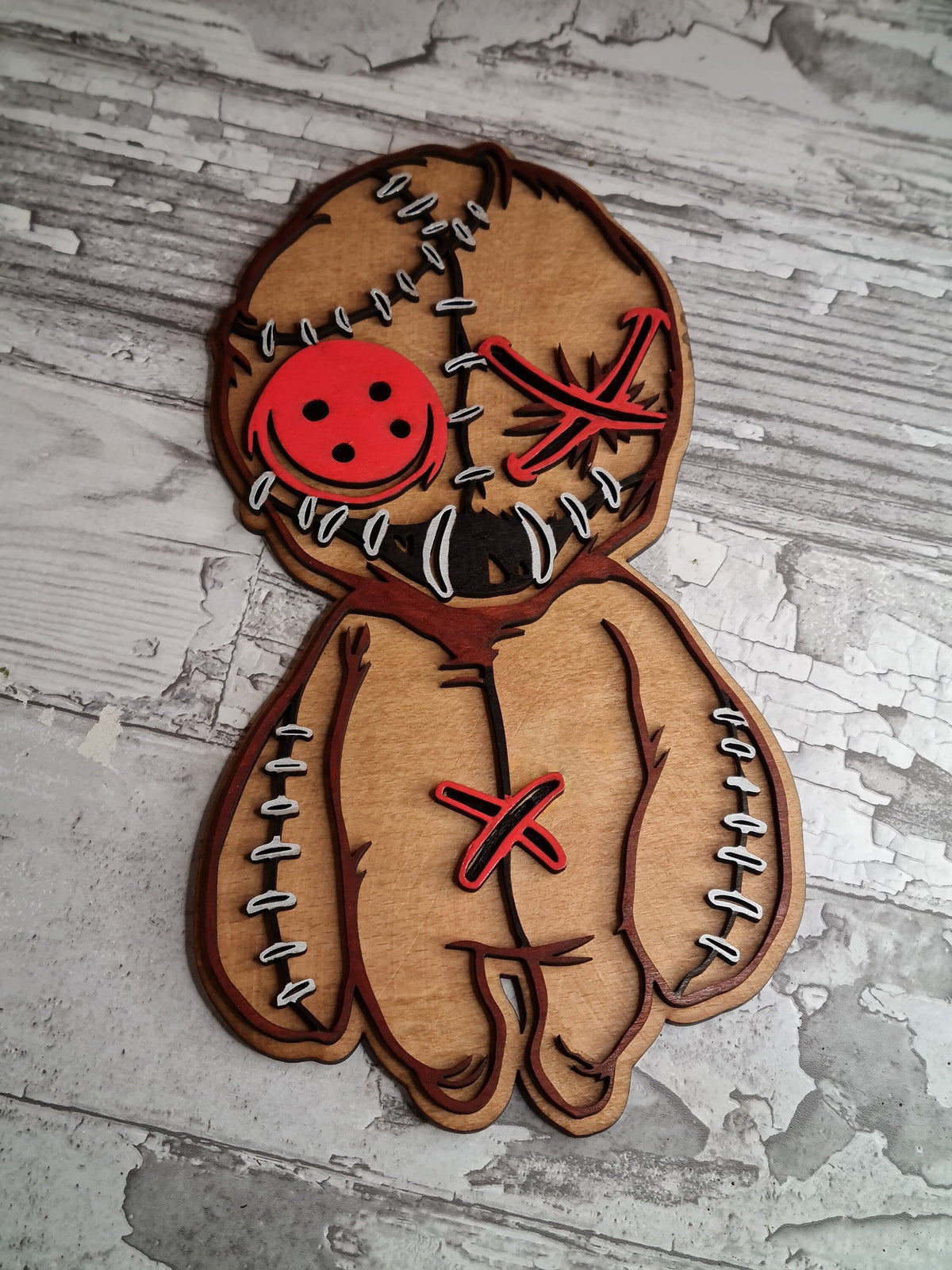 Voodoo doll wooden plaque - Ouija board - Fun - Display -Halloween decoration - decor - gift - present - Gothic - craft - paint yourself