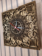 Layered Mandala Clock - ready to paint - add your own personal touch - quartz - amazing intricate detail - unusual