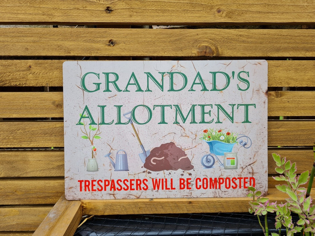 Funny personalised novelty wooden sign - Garden - Allotment - Shed - Perfect gift for dad - grandad - husband - Grandma - birthday present