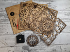 Layered Mandala Clock - ready to paint - add your own personal touch - quartz - amazing intricate detail - unusual