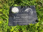 Personalised fishing memorial grave marker, Temporary headstone, outdoor, remembering your loved ones, Dad, Uncle, Brother, grandad, Carp