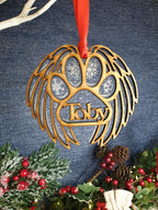 Personalised Pet Christmas Memorial bauble - Dog - Beautiful xmas decoration - Decor - Remembrance - Tree - Pawprint - Anniversary - - gift
