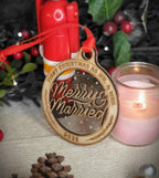 Personalised Merry & Married Christmas name bauble - Beautiful xmas decoration - decor - present - secret santa - wedding - first married