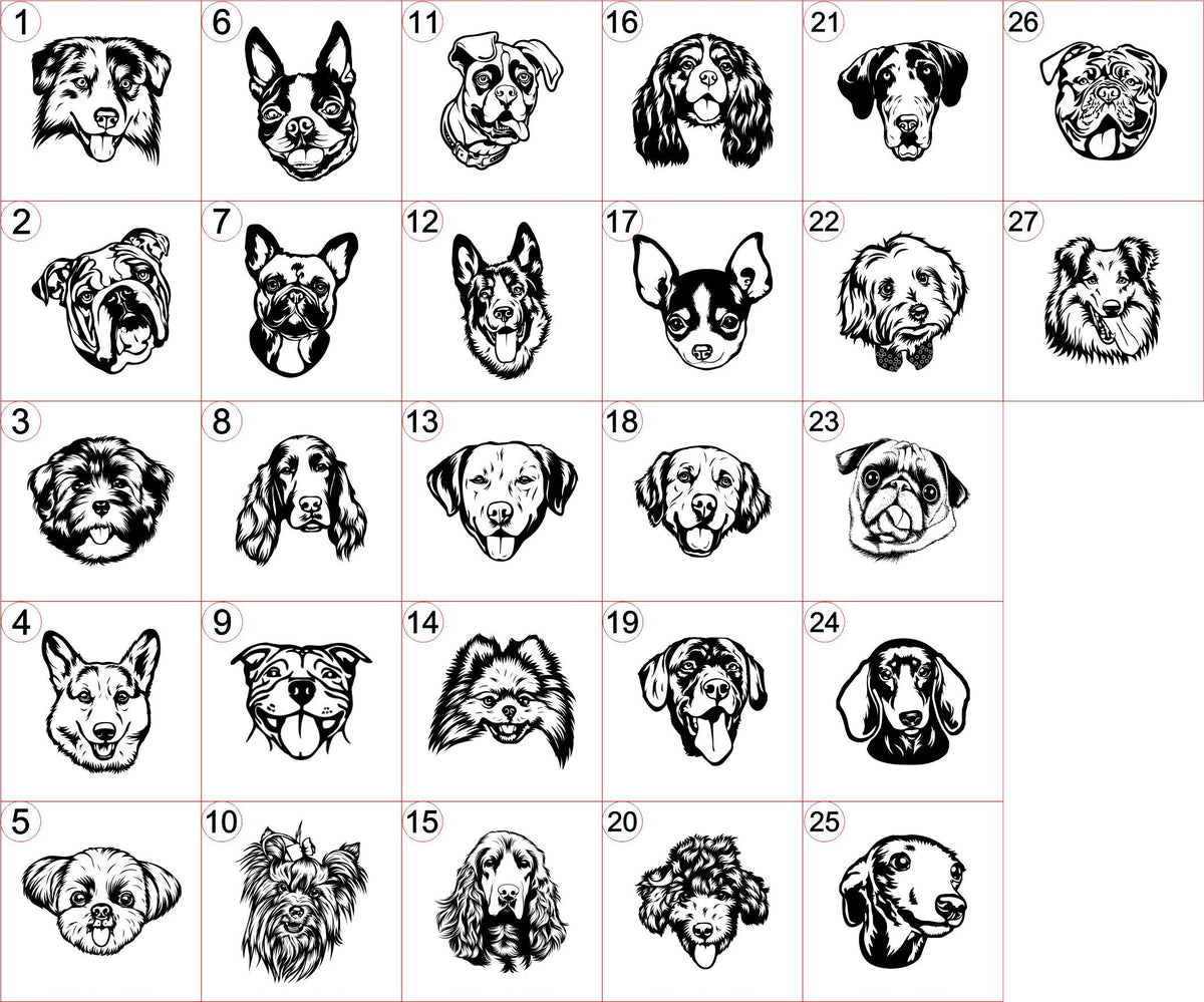 Personalised tea or coffee and biscuit board - 27 dog breeds - Pet - Gift - Present - For him - For her - Tray - Unique - Bespoke