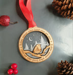 Personalised robin memorial bauble - remembering - Beautiful xmas decoration - Anniversary - Decor - Christmas - gift