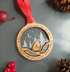 Personalised robin memorial bauble - remembering - Beautiful xmas decoration - Anniversary - Decor - Christmas - gift