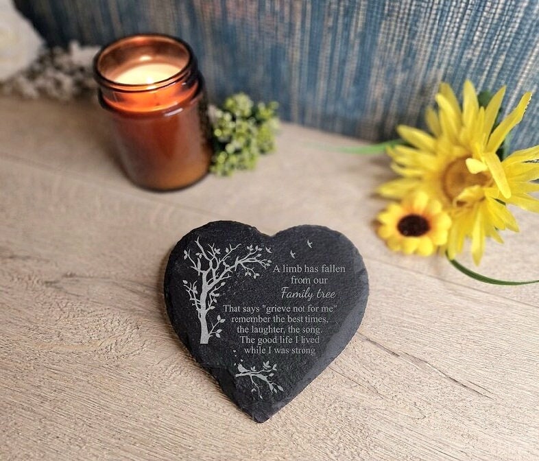 Beautiful memorial grave marker, memorial slate, indoor or outdoor, remembering your loved ones, Dad, Mum, Aunty, Uncle, Grandma, grandad