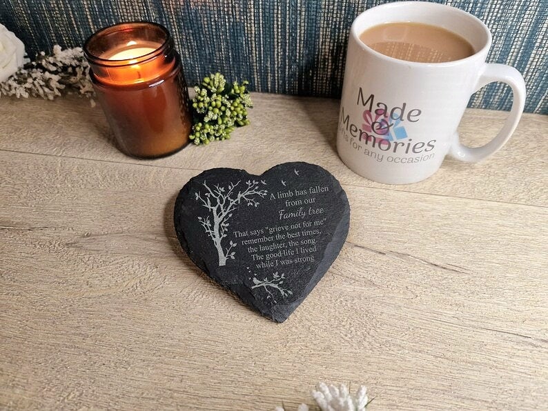 Beautiful memorial grave marker, memorial slate, indoor or outdoor, remembering your loved ones, Dad, Mum, Aunty, Uncle, Grandma, grandad