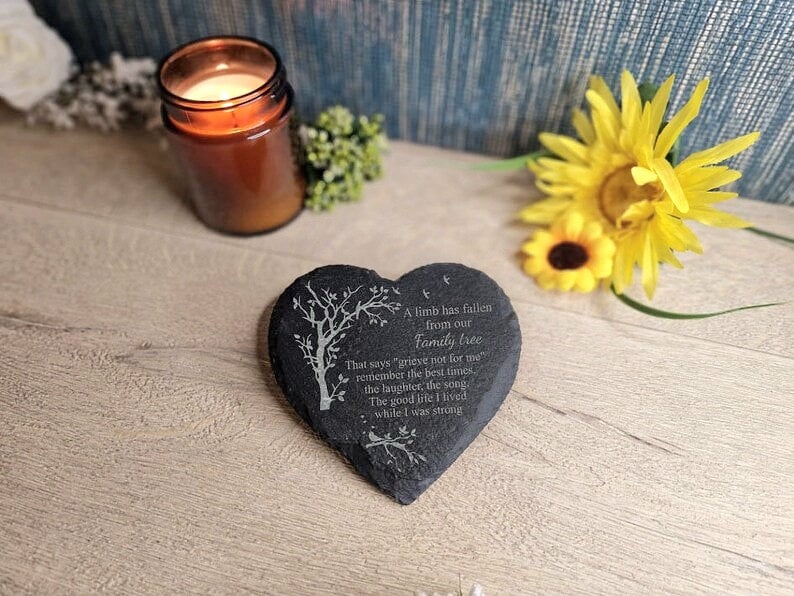 Beautiful memorial grave marker, memorial slate, indoor or outdoor, remembering your loved ones, Dad, Mum, Aunty, Uncle, Grandma, grandad