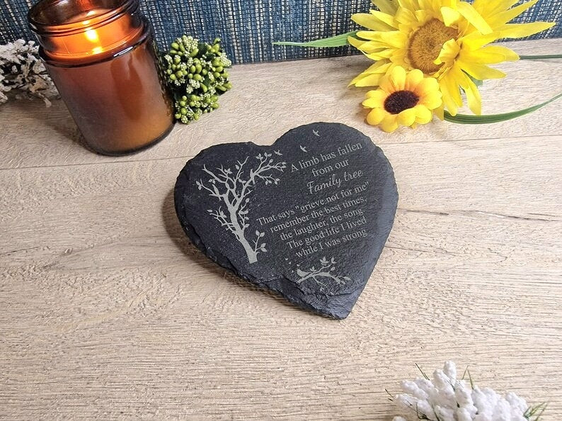 Beautiful memorial grave marker, memorial slate, indoor or outdoor, remembering your loved ones, Dad, Mum, Aunty, Uncle, Grandma, grandad