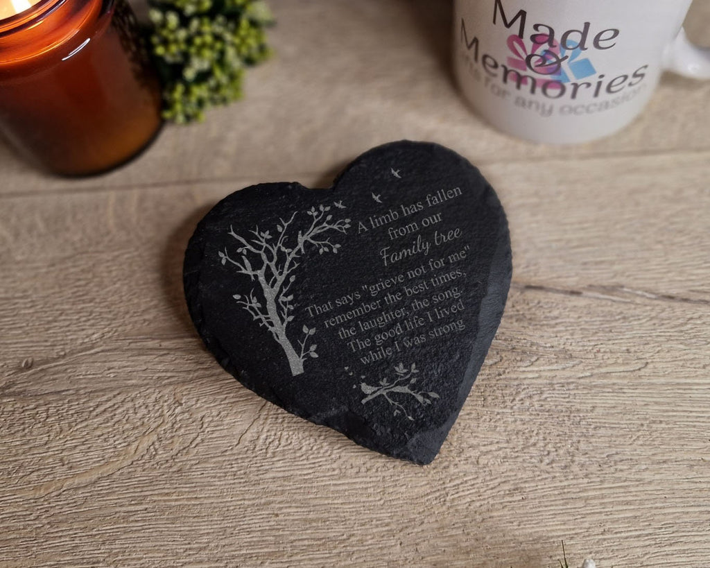 Beautiful memorial grave marker, memorial slate, indoor or outdoor, remembering your loved ones, Dad, Mum, Aunty, Uncle, Grandma, grandad
