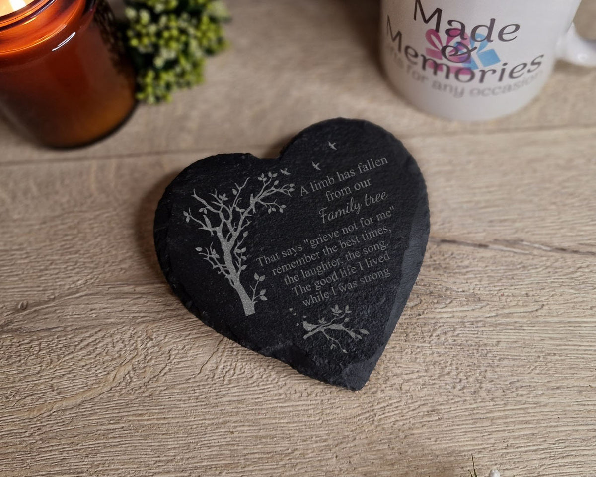 Beautiful memorial grave marker, memorial slate, indoor or outdoor, remembering your loved ones, Dad, Mum, Aunty, Uncle, Grandma, grandad