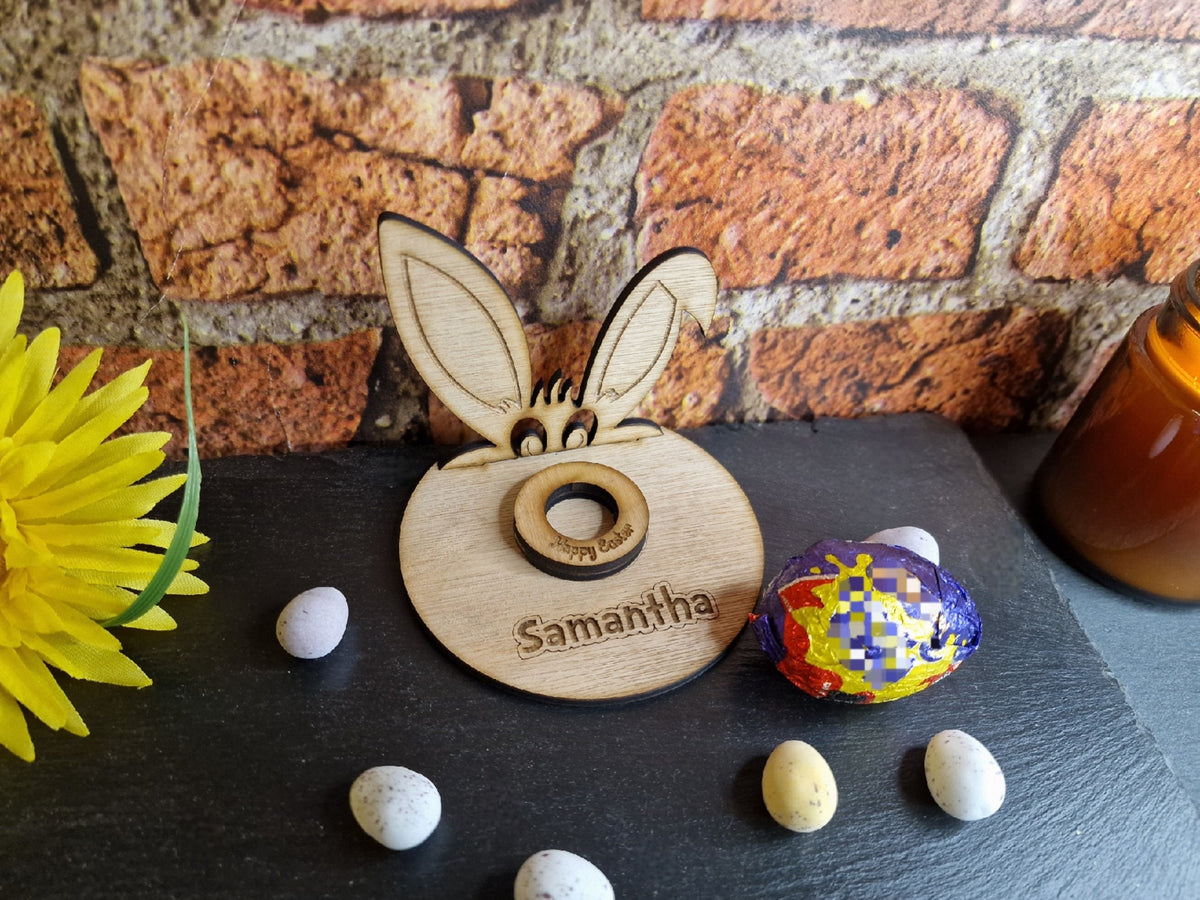 Novelty peeking Bunny egg holder! Great easter gift! Funny, Kids, Child, stand, valentines day, birthday present, rabbit, girl - boy - fun