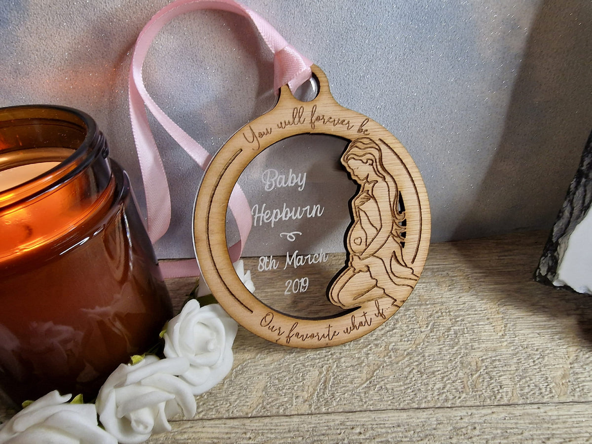 Beautiful Baby memorial bauble hanging ornament, lovely item to remember a lost child. Beautiful gift, for anniversary of death? memory
