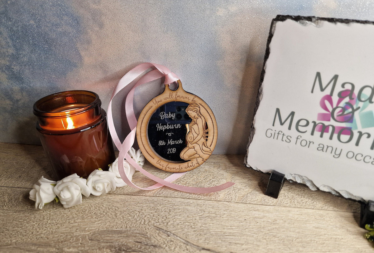 Beautiful Baby memorial bauble hanging ornament, lovely item to remember a lost child. Beautiful gift, for anniversary of death? memory