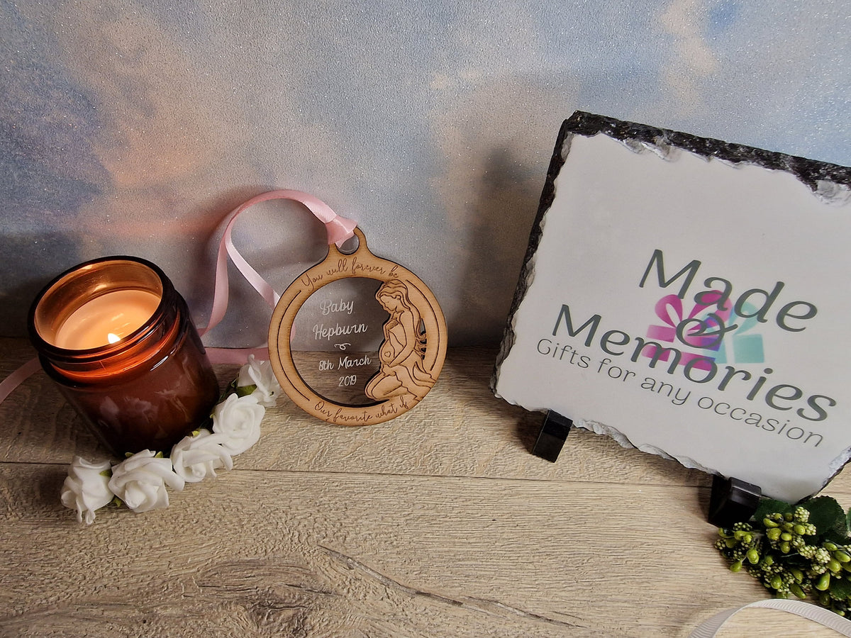 Beautiful Baby memorial bauble hanging ornament, lovely item to remember a lost child. Beautiful gift, for anniversary of death? memory