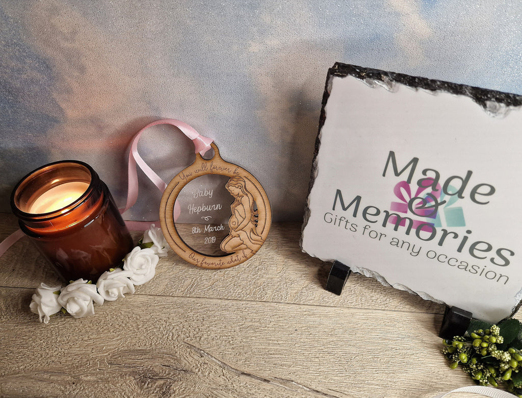 Beautiful Baby memorial bauble hanging ornament, lovely item to remember a lost child. Beautiful gift, for anniversary of death? memory