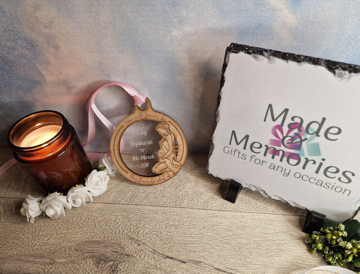 Beautiful Baby memorial bauble hanging ornament, lovely item to remember a lost child. Beautiful gift, for anniversary of death? memory