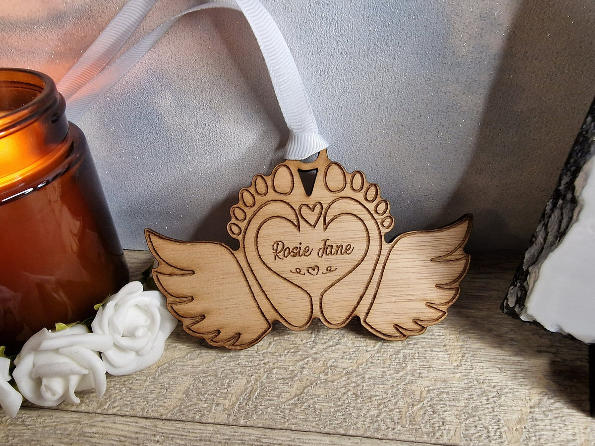 Beautiful Baby memorial bauble hanging ornament, lovely item to remember a lost child. Beautiful gift, for anniversary of death? memory