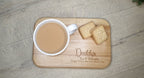 Personalised tea or coffee and biscuit board - Choice of wording - Gift - Present - For him - Tray - Unique - Bespoke - Beer - Wine Fathers