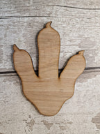 X5 Wooden dinosaur footprints - claw - Dino wall art - T Rex - Bedroom decoration- Prehistoric - decor - Childrens - play room - print