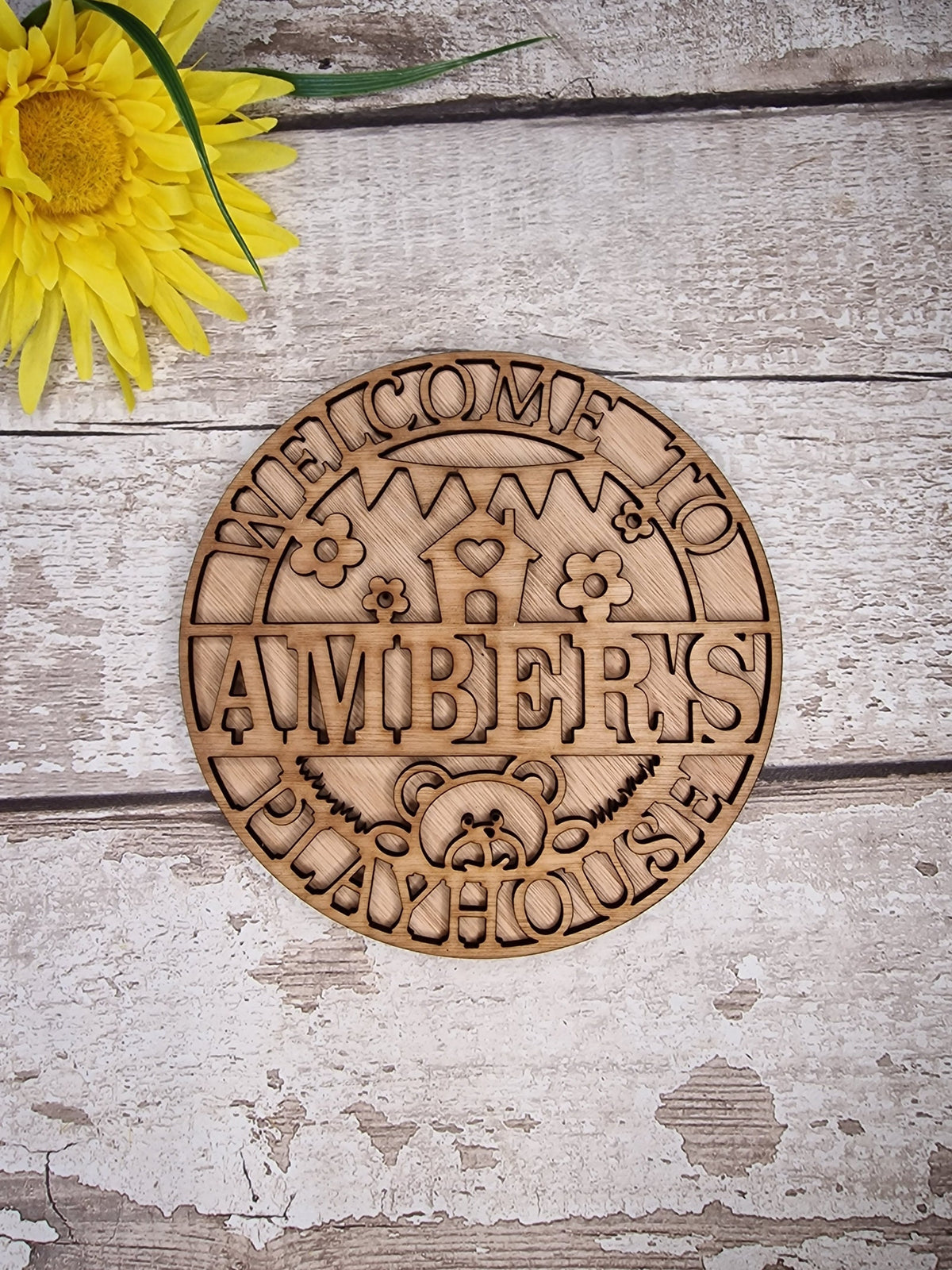 Personalised Playhouse Name Plaque - Child Name Sign - Tree house - Gift - Den - Wendy house - Garden - Child - Children - Nursery