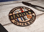 Personalised Workshop Name Plaque - Shed Sign - Man cave - Gift - Den - Garage - Garden - Dad - Grandad - Daddy - Friend - Colleague